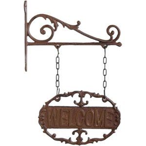 Wall Bracket/Welcome Sign,Brown